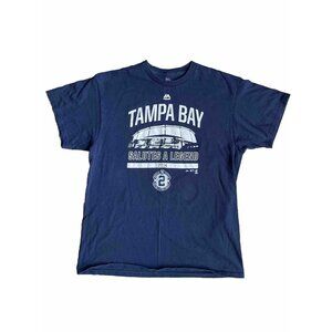 2/$18 SALE! Derek Jeter T Shirt 2014 M Majestic Tampa Bay NYC Yankees MLB Tshirt